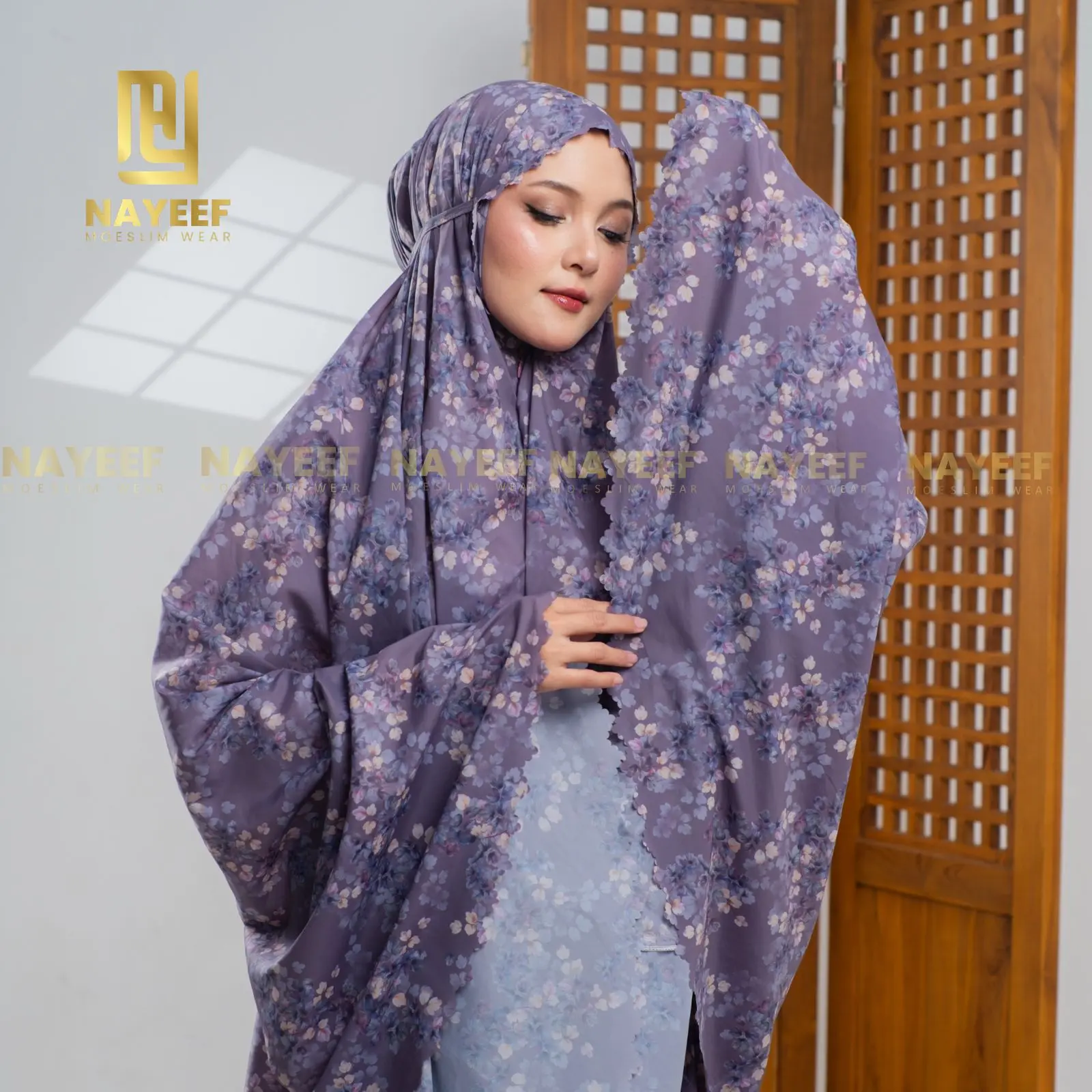 Anggeanida Termurah Mukena Traveling Parasut Korea Motif Bunga Premium Lasercut Mini Pouch 2IN1 Dewasa Jumbo Wanita Mewah Muslim Katun Mukenah Remaja Renda Bordir Cantik