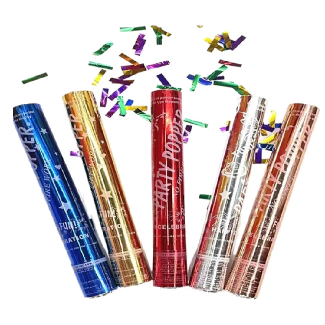 Party Confetti Warna-Warni 30 CM & 40 CM - 5 Warna Rose Gold Biru Silver Gold Merah - Cocok Untuk Memeriahkan Acara