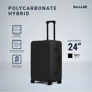 BALLER Koper Hybrid Polycarbonate Check In Medium 24 inch - Koper Bagasi Sedang Travelling Dual TSA Lock