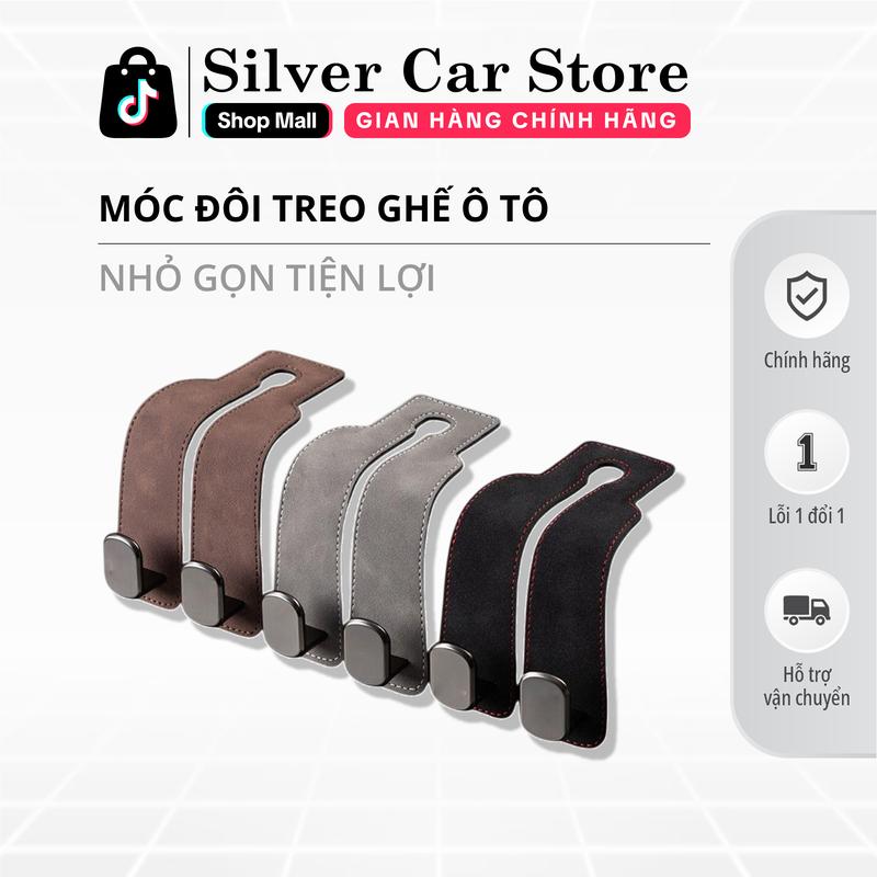 Móc Treo Đồ Ô Tô, Móc Treo Ghế Ô Tô, Móc Đôi Ghế Sau, Móc Da Lộn, Móc Treo Xe Ô Tô Phụ Kiện Nội Thất