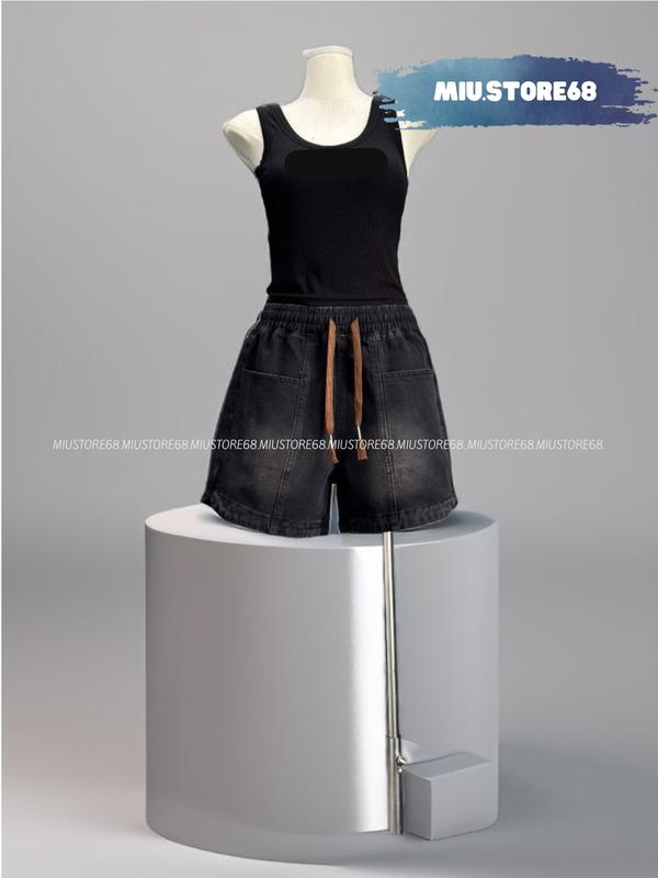 Quần Đùi Nữ Ống Rộng, Cạp Chun Phong Cách , Quần Short Nữ Chất JEAN  Mềm M029  Voi Women Pants