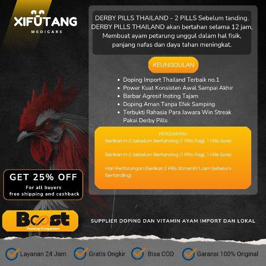 DERBY PILLS Import Thailand 100% Original Asli Doping Ayam Aduan Petarung no.1 Untuk Semua Jenis Ayam, Doping ayam bangkok,  doping taji ayam, Doping ayam Filipina