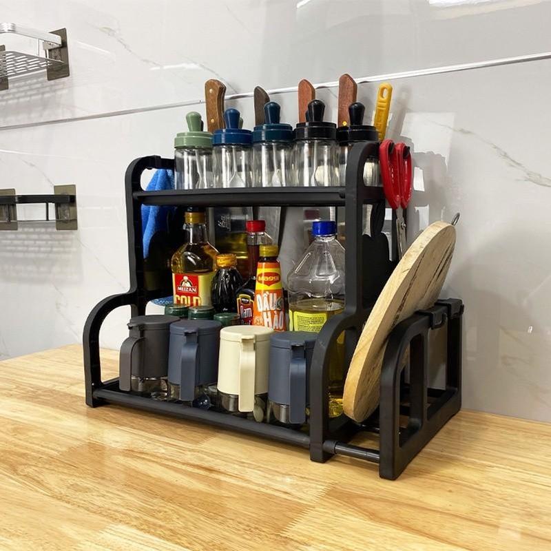 Kệ đựnġ Gia Vị Nhà Bếp Chữ B, Kệ đựnġ Đồ Dùng Nhà Bếp, kệ gia vị 2 tầng tiện ích