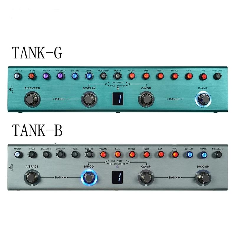 Bàn đạp đa hiệu ứng guitar G xe tăng, YUIMER, Phiên bản mới nhất, Tương thích với M-VAVE và xe tăng B, Bàn đạp bass, Hiệu ứng bộ lọc 1