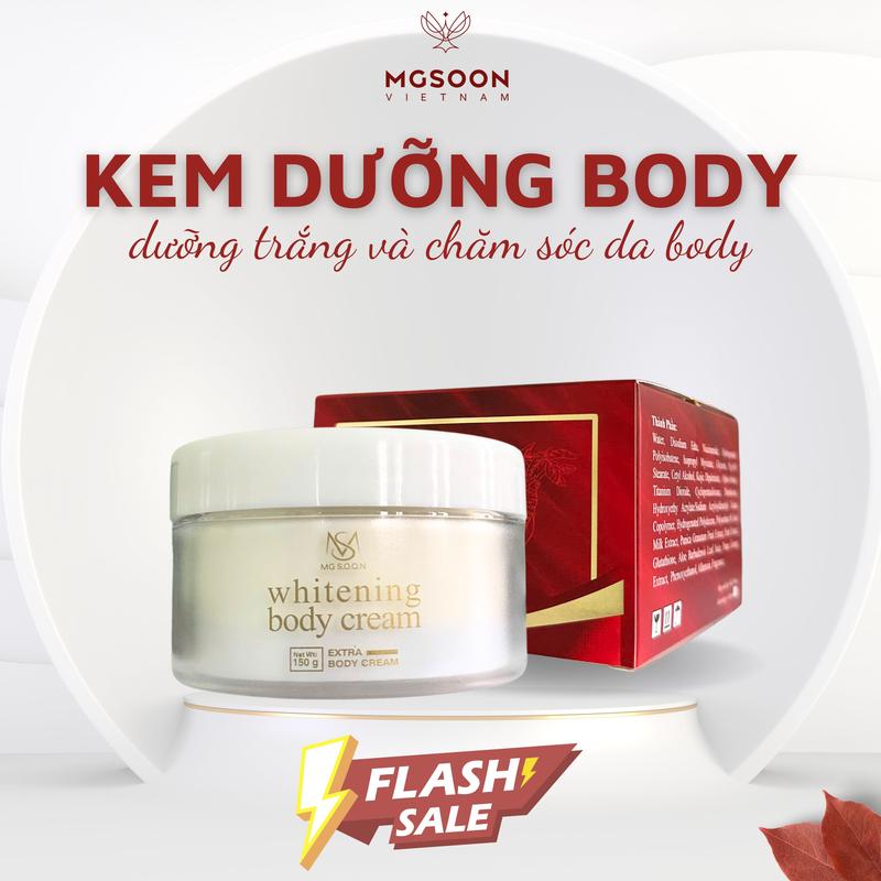  KEM BODY DƯỠNG DA 150G - MG SOON - Whitening Body Cream Dưỡng Da Toàn Thân Không Bết Rít Không Lộ Vân Kem Nam Nữ Women Skincare 