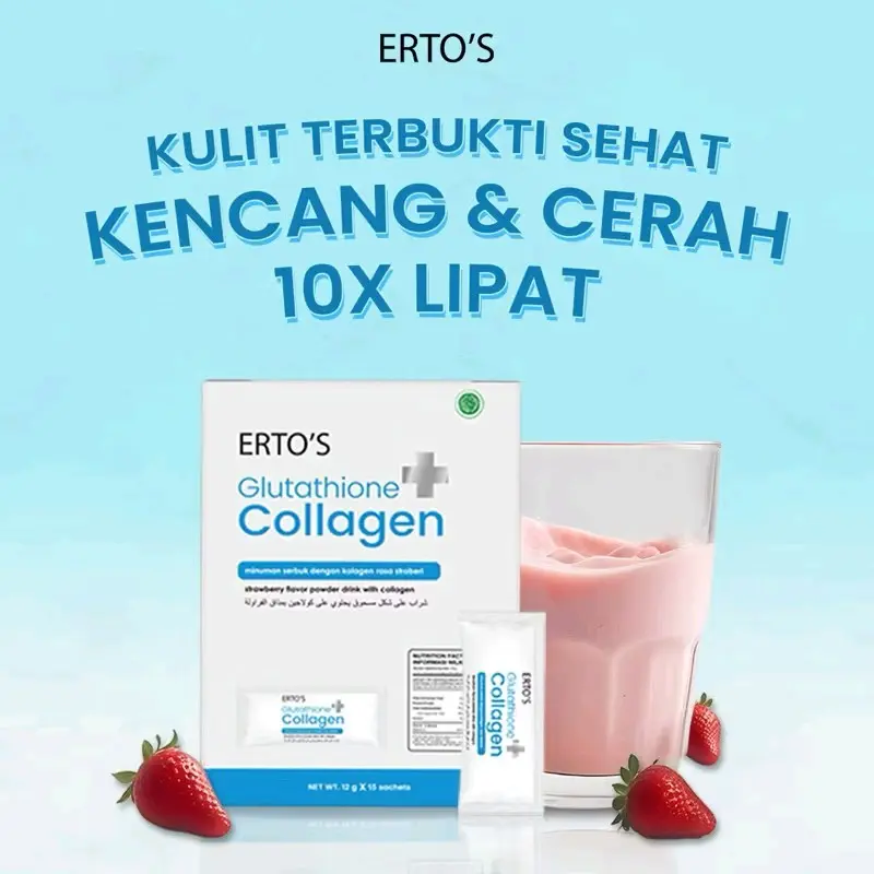Glutathione Collagen Drink Perawatan Kulit dengan Antioksidan Tinggi dan Vitamin C - Isi 15pc - Fish
