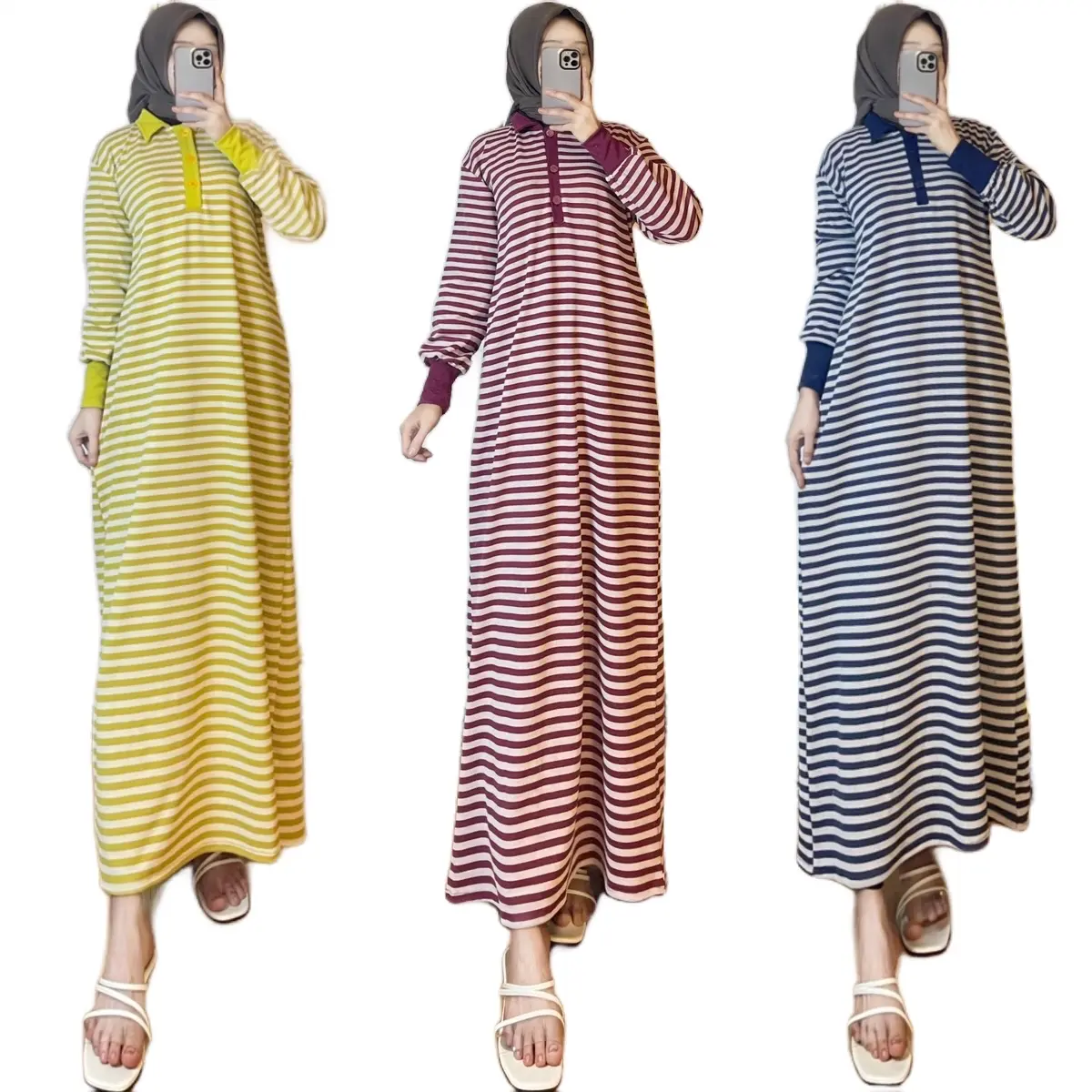 JN- Leora Dress knit premium gamis busui frendly Muslim Melar Wanita Basic Panjang Remaja Maxi Knit Purple Simple Stain Pas knit seafoam Syari Crinkle Casual Pesta Shakila Dewasa Kondangan Motif Airflow Mewah