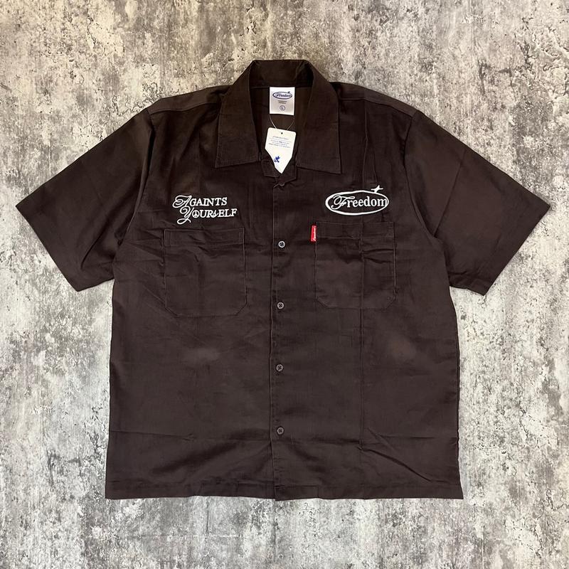 Kemeja Pendek Corduroy Polos Pria FRDM - Navy, Gaya Urbane, Cocok untuk Semua Musim - Garis, Nyaman, Jeans, Panjang, Biru, Distro 2