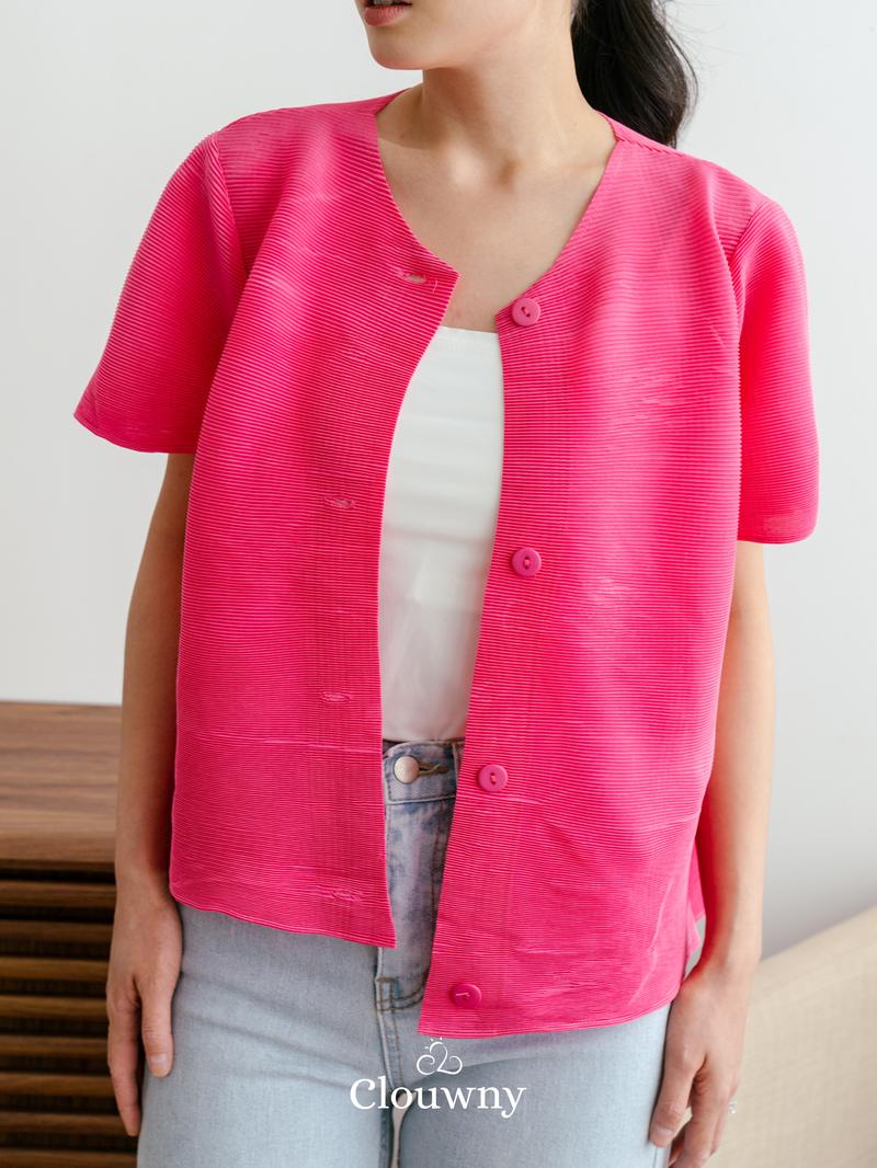Product Introduction of Clouwny Arya Basic Pleats Top Atasan Wanita Premium Pleats Fit to XL Baju Cewek Dewasa Casual 4