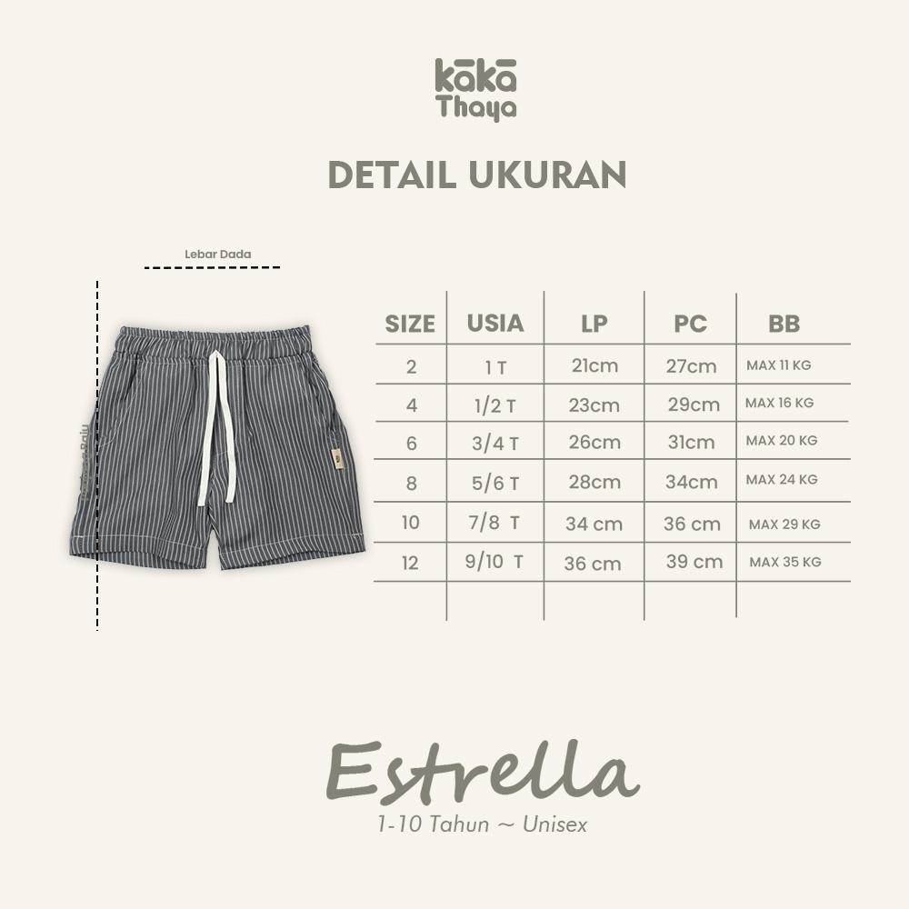 KAKATHAYA Estrella - Celana Anak Laki Laki Celana Pendek Anak Celana Harian Anak 1-10 Tahun