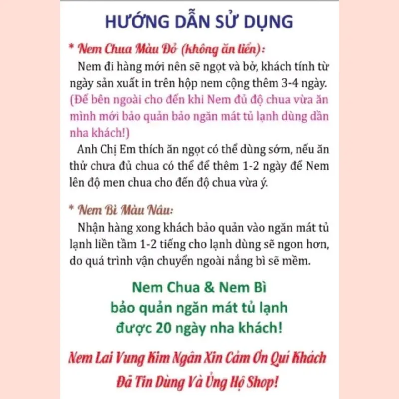 ( Hàng Việt ) 5 Hộp Nem Lai Vung Truyền Thống, Nem Chua - Bì Da ( Hộp 160g/ 10 chiếc ) - Đặc Sản Miền Tây - Ăn Vặt, Food, Nem Kim Ngân 5