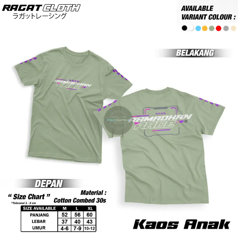 Ragat Clothing Kids Kaos Anak Spesial Ramadhan Vol.1 Untuk Umur 3-12 Tahun 3