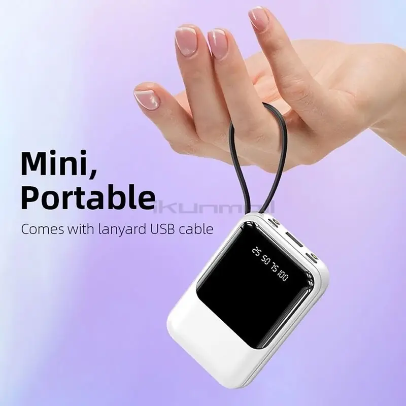 Powerbank 60000 mAh Mini Size With 4 USB Fast Charging Lightweight LED Display Power Bank 2