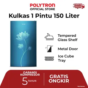 POLYTRON Kulkas 1 Pintu Beauty metal door 150 liter PRB 159B