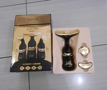 Product Review of Alat Pengencang Kulit Wajah dan Leher Alat Pijat Wajah Neck Eye Face Massager Seterika Wajah from p**i 2