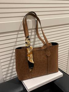 Bolsa cruzada de hombro elegante de gamuza sólida para mujer, bolso de moda para el trabajo y uso diario, diseño casual versátil, otoño e invierno