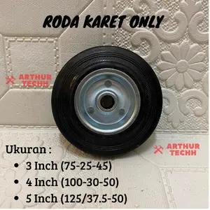 Roda Karet Wheel Only Trolley Etalase Lori 3" 4" 5" 6" 8" Inch XpTool
