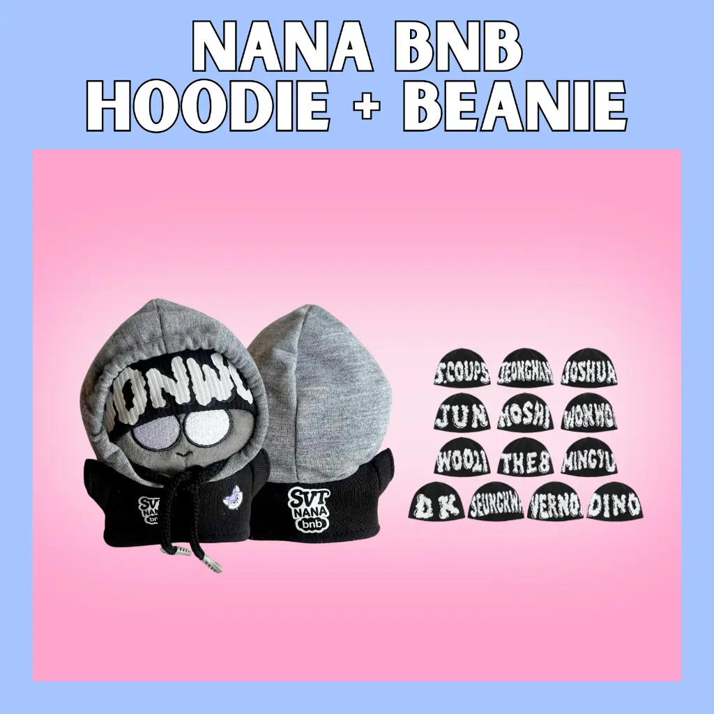 Seventeen Miniteen NANA BNB HOODIE + BEANIE SET DOLL CLOTHES 10CM Seventeen Miniteen NANA BNB HOODIE + BEANIE SET DOLL CLOTHES 10CM
