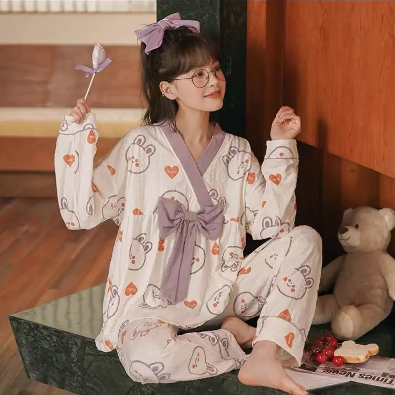 Baju tidur wanita lengan panjang celana panjang/ piyama wanita kekinian /piyama terpopuler Kaos 4