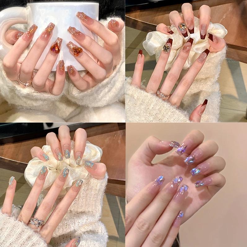 Product Introduction of [Free Jelly Glue] French Manicure Short False Nails Manicure Fake Nails Fake Nails Cute Fake Nails Angry Nails Short Nail Polish 1