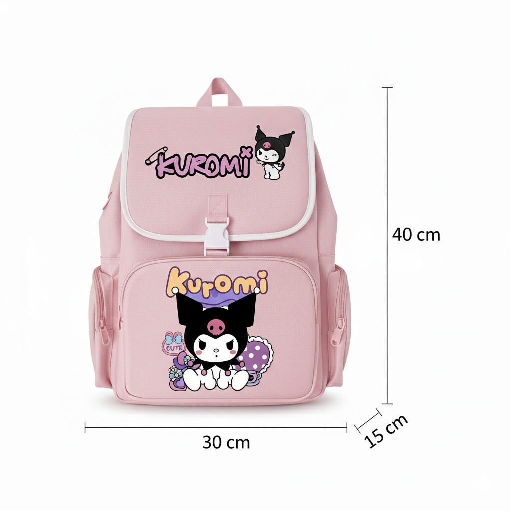 TAS RANSEL ANAK PEREMPUAN KARAKTER KUROMI / TAS RANSEL ANAK LUCU MASA KINI / TAS ANAK FASHION STYLISH ANAK TK-SD TAS RANSEL ANAK PEREMPUAN KARAKTER KUROMI / TAS RANSEL ANAK LUCU MASA KINI / TAS ANAK FASHION STYLISH ANAK TK-SD