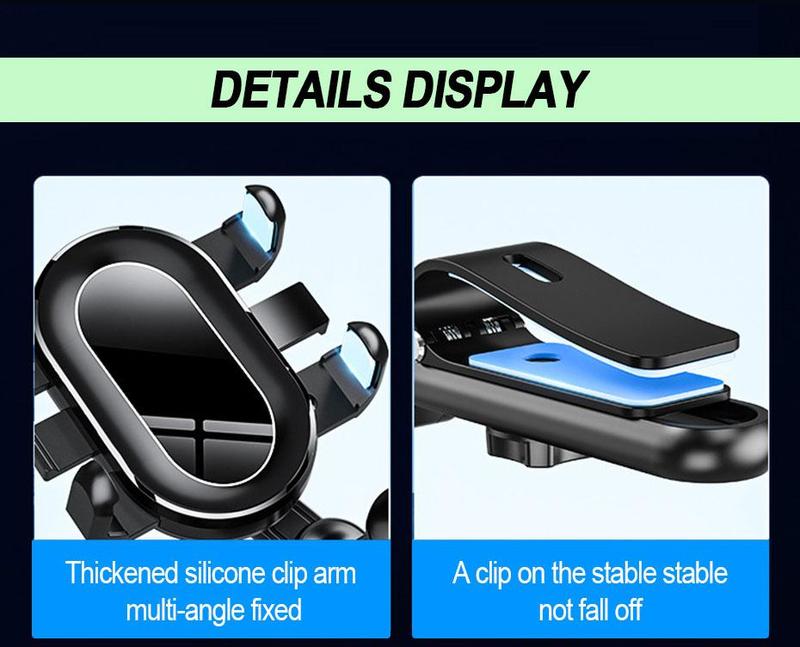 Product Introduction of SEAMETAL Sun Visor Car Phone Holder Multi-Joint Rotation Phone Mount Free Adjustment Smartphone Support Bracket for 4-7 Inch 24