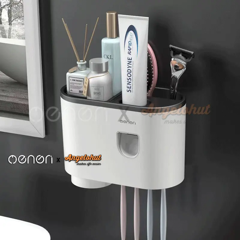 Mengni Dispenser Odol Tempat Sikat Gigi 1 Gelas