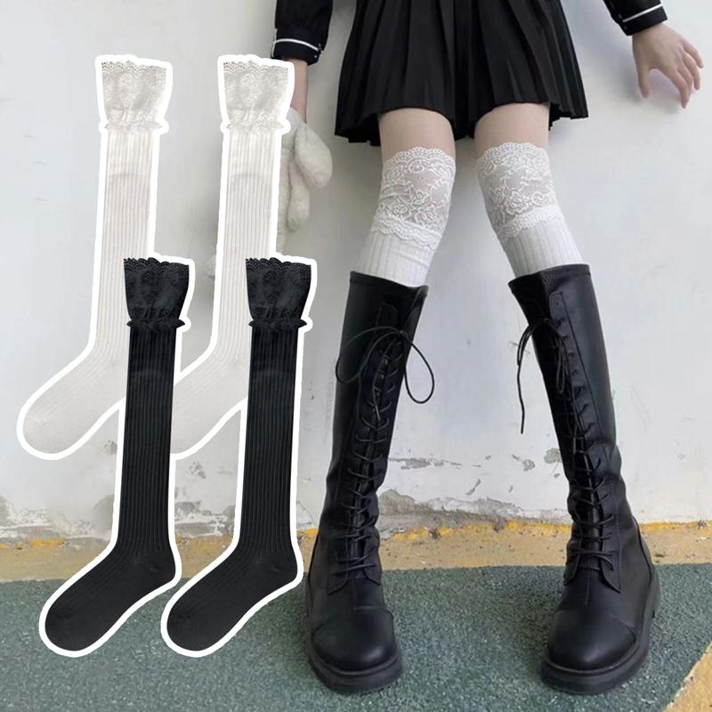 Tất Ren Dài Đến Đầu Gối, Cao Đến Đầu Gối, JK, Lolita