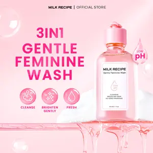 Milk Recipe Gentle Feminine Wash - Pembersih Kewanitaan untuk Mengurangi dari Bau, Gatal, dan Keputihan  Niacinamide Acid  sabun miss v wangi