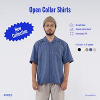 Gambar KOZE Open Collar Shirt All Color - Kemeja Kerah Terbuka Lengan Pendek Semua Warna 2.0 - BROKEN WHITE, M dari koze shop Kota Administrasi Jakarta Timur 2 Tokopedia