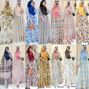 Gamis loly sett hijab jumbo - rayon Muslim Wanita Panjang