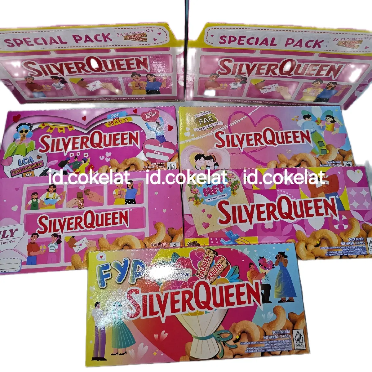 Silverqueen besar 55GR milk cashew isi 10 pcs limited edition Chocolate Cokelat Coklat