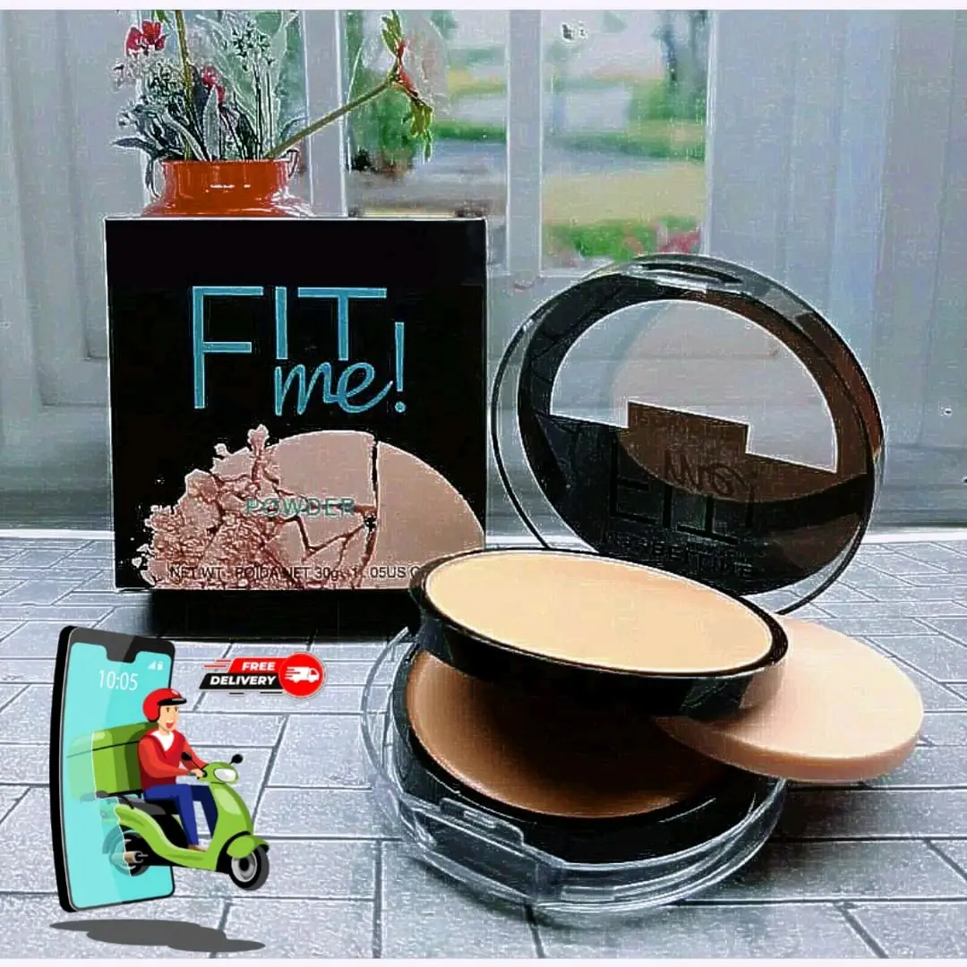 Bedak Glowing Fit Me 2in1 Bedak Padat Dan basah Kering Anti Air - Shop ...