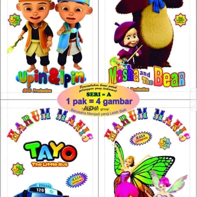 Plastik Harumanis/Kemasan plastik Harumanis 3Dimensi 4Gambar seri A, B, C, D, E, F