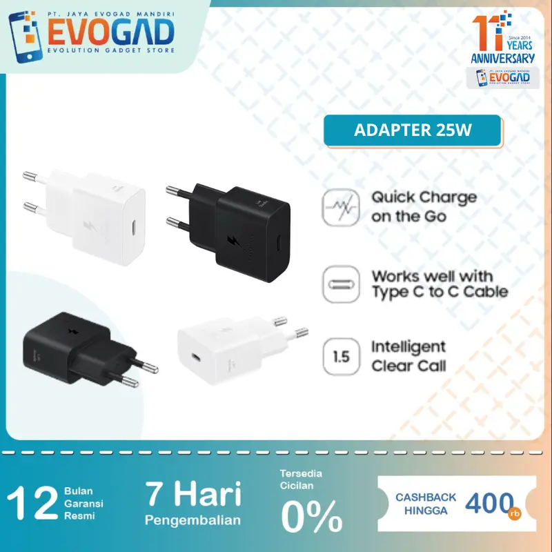 Samsung Adapter 25w Original, Adapter 45w Original | Kepala Charger Samsung Original 25w Tanpa Kabel - Kepala Charger Samsung Original 45w Kabel | Garansi Resmi Samsung