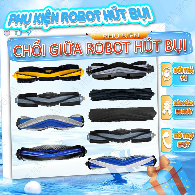 Chổi robot hút bụi lau nhà Eovacs - Chổi chính robot Ecovacs - Chổi giữa robot hút bụi Deebot N30 T5 T8 N9 T10 T20 X1 X2 Omni N30 X5 X8 - Phụ kiện robot hút bụi Ecovacs