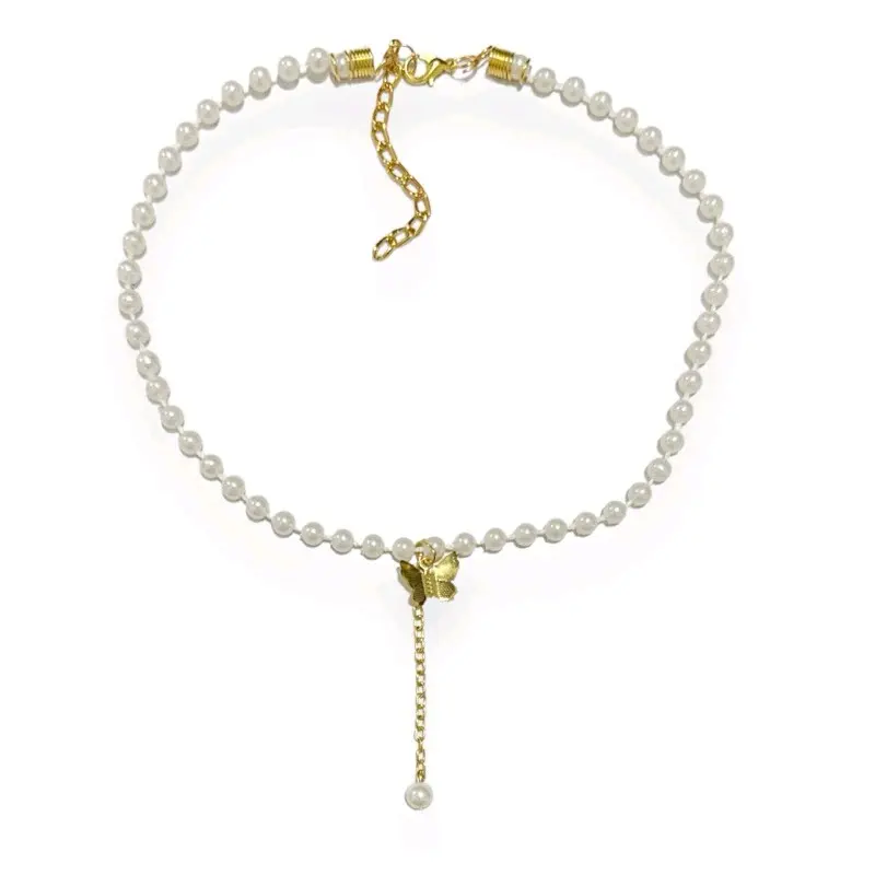 Lorelei Butterfly Chain Necklace Kalung Beads Kupu Kupu Rantai Untai Handmade Fashion 6