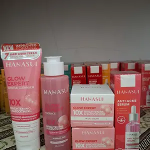 Rangkaian skincare Terbaru Hanasui Glow Expert Series lengkap dengan serum Pencerah Wajah