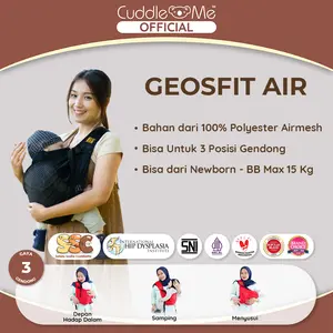 Gendongan Bayi - CUDDLEME Geos Fit Air Gendongan M Shape Instan Untuk Bayi Newborn