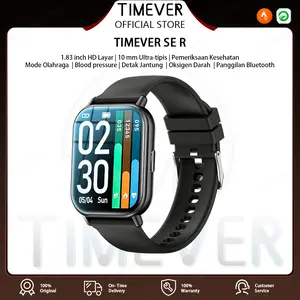 TIMEVER SER Smartwatch Baru | Layar Penuh IPS 1.83'' | Tahan Air IP68 | Super tipis 9.11mm | Panggilan Bluetooth | Algoritma AI deteksi olahraga | Detak Jantung & Oksigen Darah Real-Time | Smartwatch untuk Pria & Wanita Smart Watch