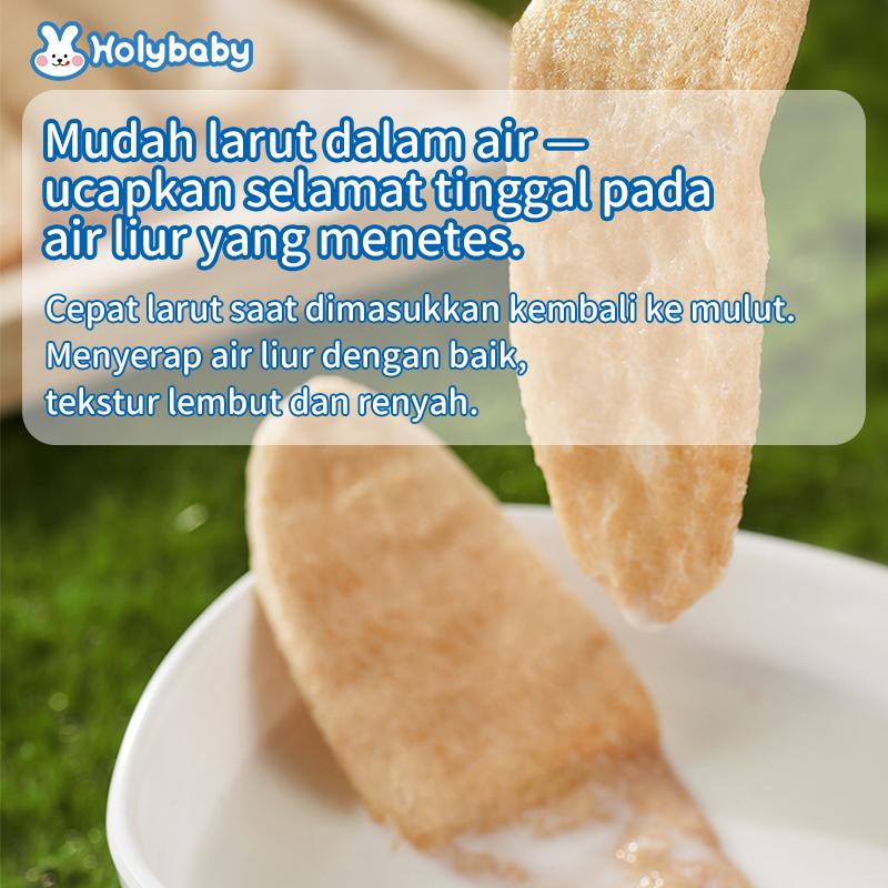 Holybaby Baby Teething Rice Cracker BergiziLezat Tidak Digoreng Sehat Tekstur Renyah Camilan Bayi Siap Makan 6 Bulan+ Halal Kaya Kalsium Zat Besi Zinc