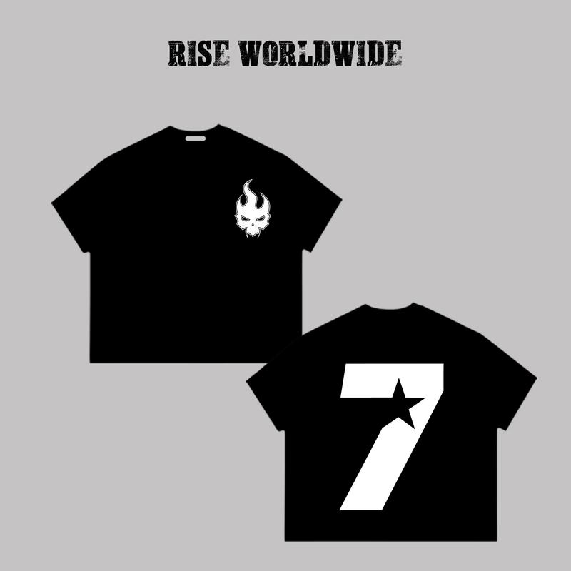 Áo Thun Boxy In Hình Số 7 Ngôi Sao Form Rộng Phong Cách Streetwear Y2K Unisex Nam Nữ Dáng Rộng Mặc Đi Chơi Dạo Phố Trẻ Trung