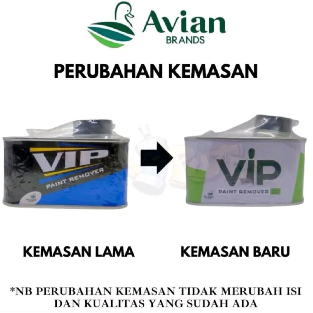 VIP Paint Remover 250gr Penghapus Pengelupas Penghilang Perontok Cat Super Ampuh / Soda Api Avian Brands 250 gr 250ml Seperempat