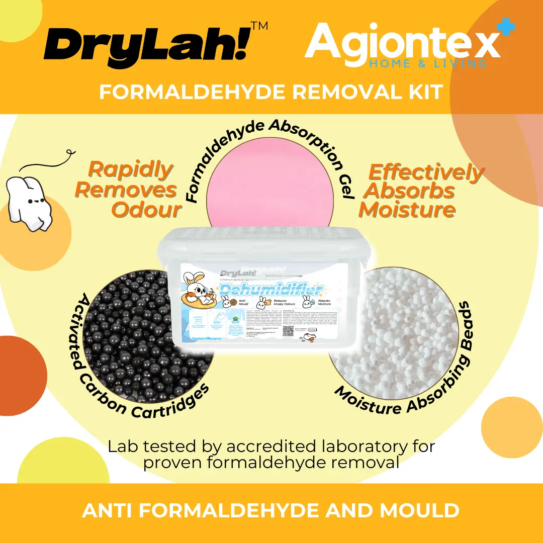 Drylah! Agiontex Rapid Formaldehyde and Moisture Absorbing Kit | ANTI FORMALDEHYDE AND MOULD