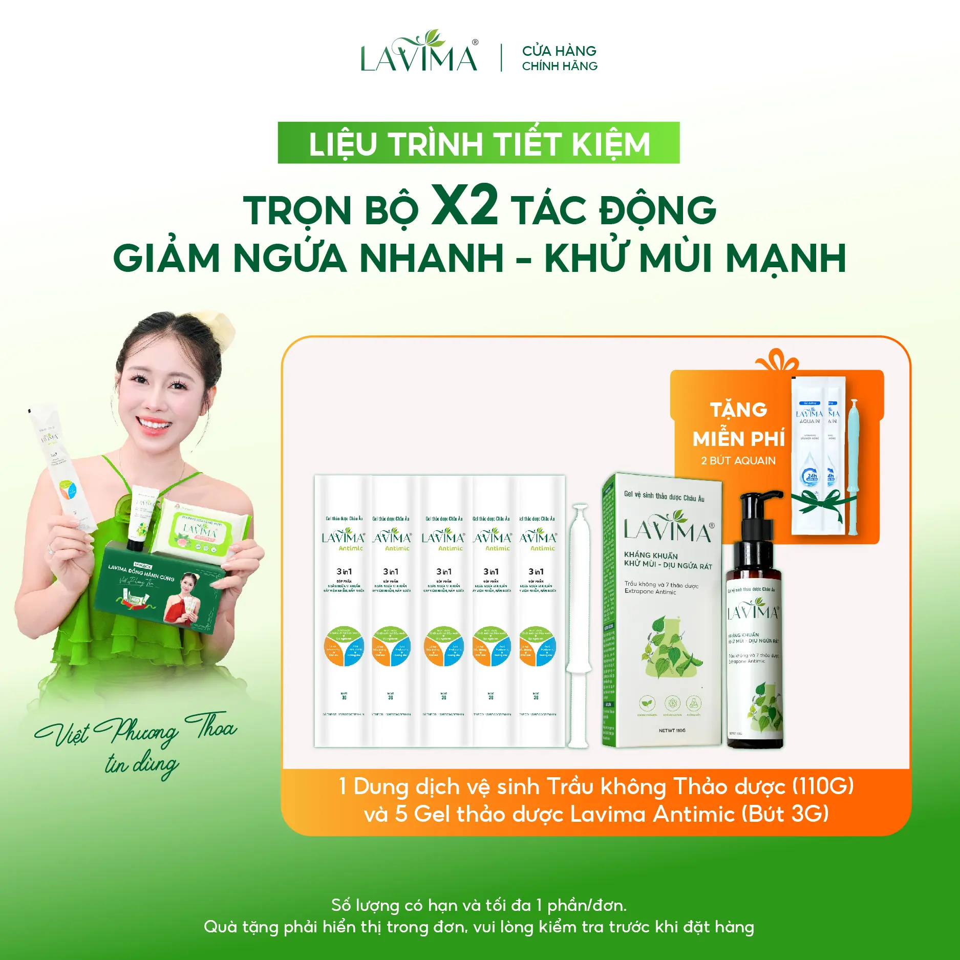 [LIỆU TRÌNH NẤM NGỨA TIẾT KIỆM CÙNG VIỆT PHƯƠNG THOA] Dung Dịch Vệ Sinh Nữ (ddvs)& Gel Phụ Khoa, Thảo Dược Trầu Không, Giảm Viêm, Nấm Ngứa LAVIMA
