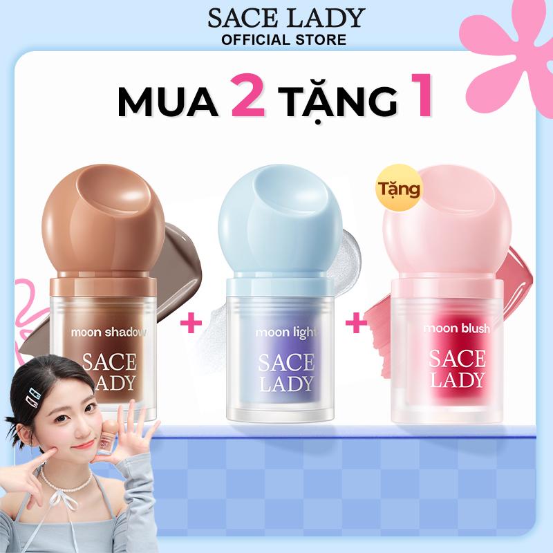 [Mua 2 tặng 1] Má Hồng + Tạo Khối + Bắt Sáng SACE LADY Dạng Kem Lâu Trôi Không Thấm Nước