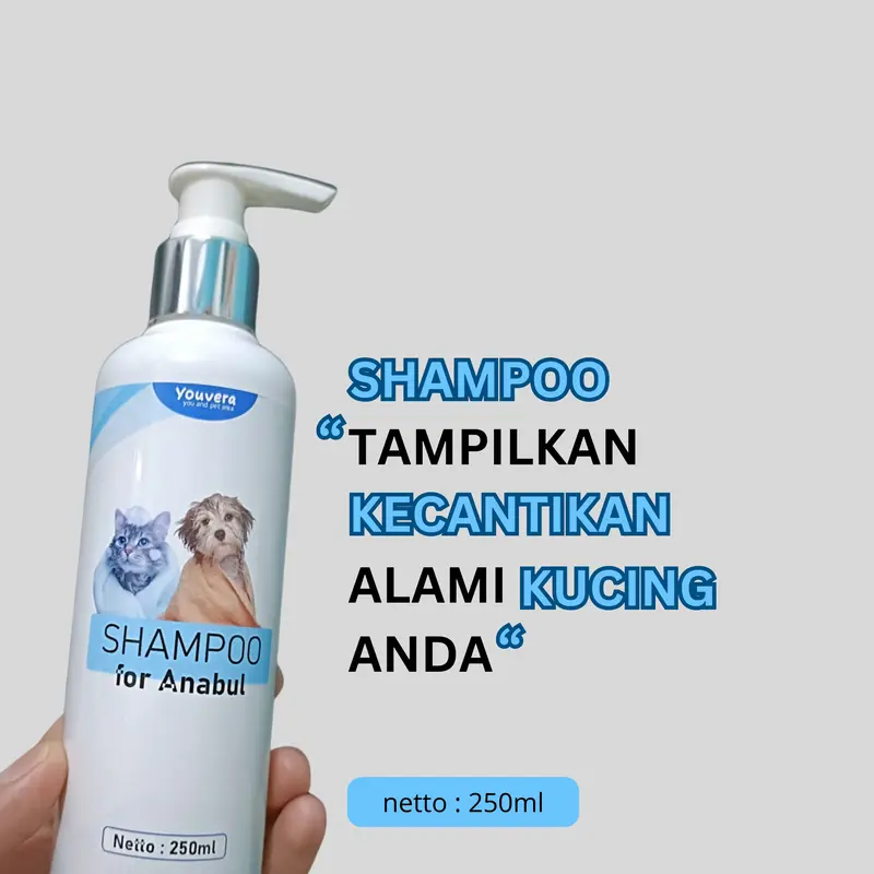 Shampoo Kucing Anjing Anti Jamur Dan Kutu Sampo Kucing Bulu Halus Dan Lebat Shampo Kucing Anti Bakteri 250ml - Youvera 0