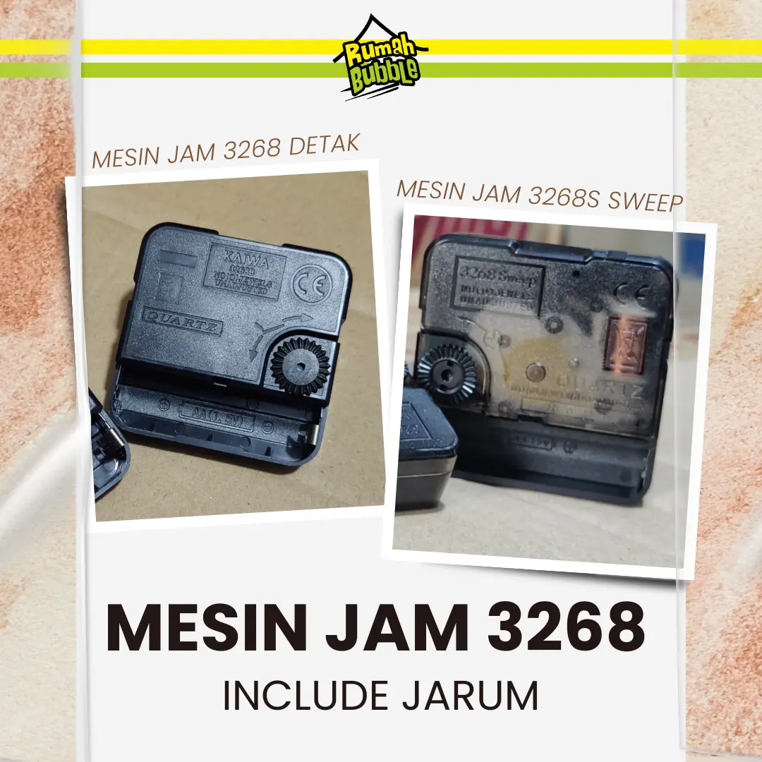 MESIN JAM DINDING SWEEP dan DETAK 3268 Include Jarum