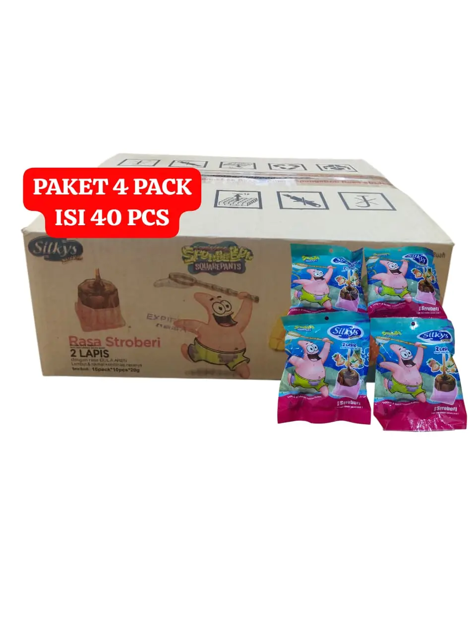 4 Pack SILKYS PUDDING RASA STROBERI SILKYS PUDDING 3 VARIANT RASA BLUEBERRY STROBERI MANGGA