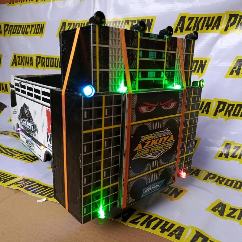 Truk Miniatur Sound Horeg Nanda Audio NGX Ngose Truck Led Lampux Sudah Bluetooth Mainan - Toy bak dump 6